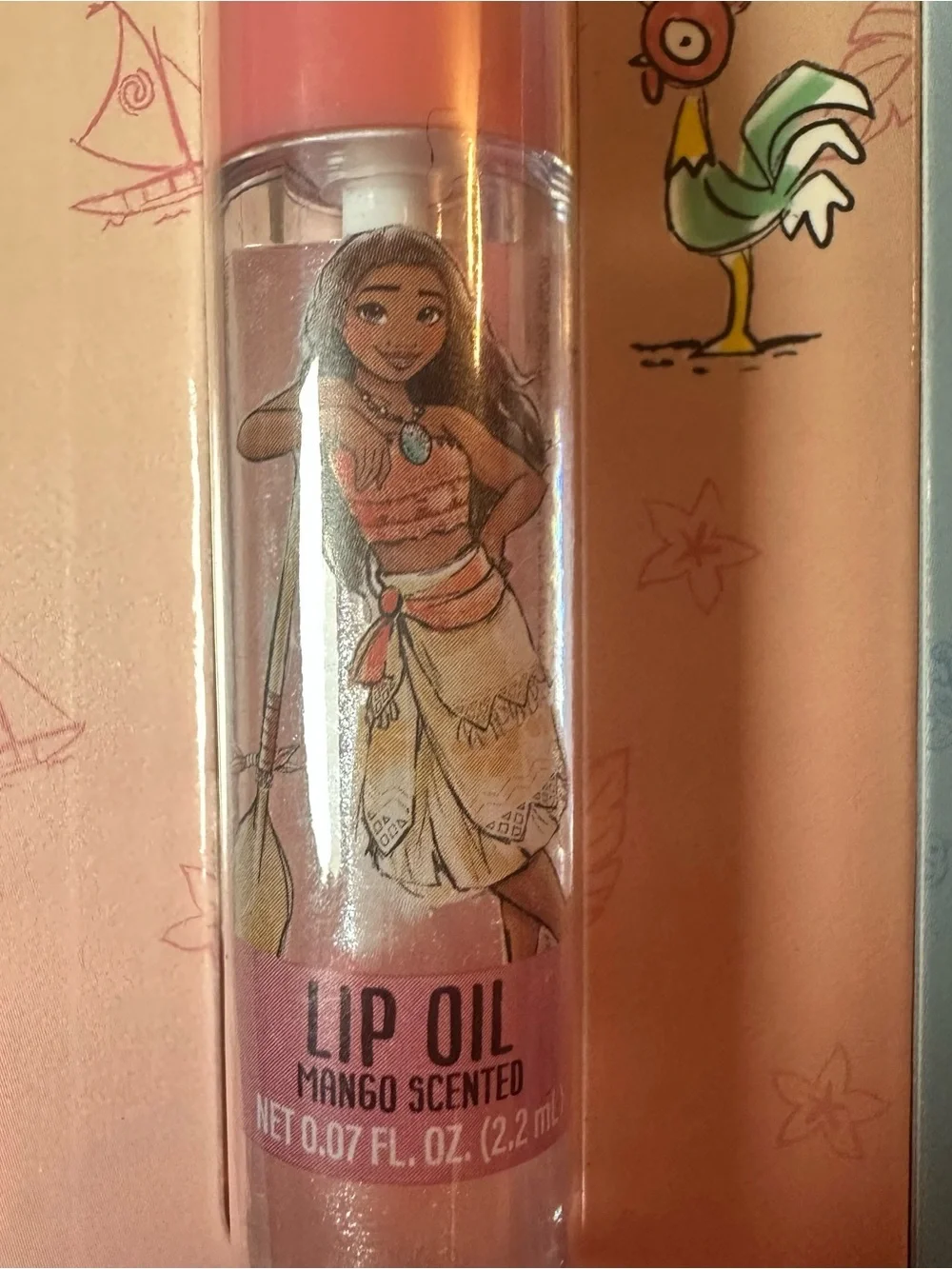 2 Pc Disney Princess Scented Lip Oil Set Moana & Cinderella – New Sealed